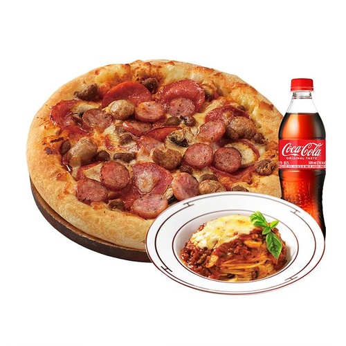 [도미노피자] (오리지널) 소시지맥스 (S) + NEW 치즈 볼로네즈 + 콜라 500ml