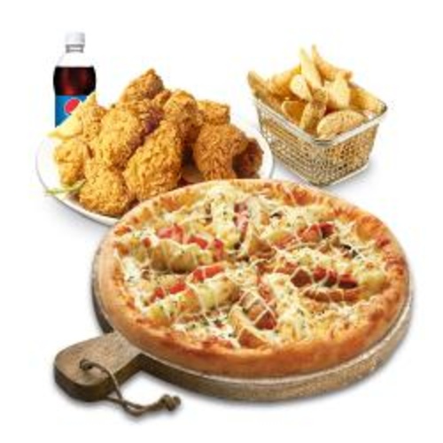 [피자나라치킨공주]더블포테이토피치세트L(더블포테이토피자L+후라이드치킨(뼈))+리얼웨지버터갈릭+콜라1.25L