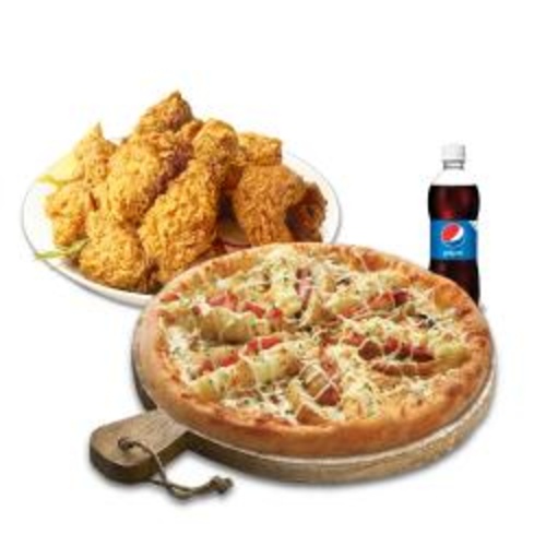 [피자나라치킨공주]더블포테이토피치세트L(더블포테이토피자L+후라이드치킨(뼈))+치즈크러스트+콜라1.25L