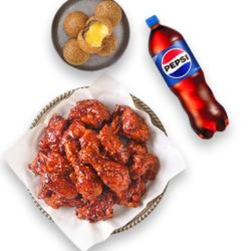 [멕시카나치킨]땡초치킨+더블치즈볼+콜라1.25L