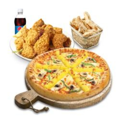 [피자나라치킨공주]고구마피치세트L(고구마피자L+후라이드치킨(뼈))+리얼웨지콘스프+콜라1.25L