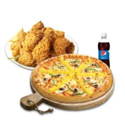 [피자나라치킨공주]고구마피치세트L(고구마피자L+후라이드치킨(뼈))+치즈크러스트+콜라1.25L